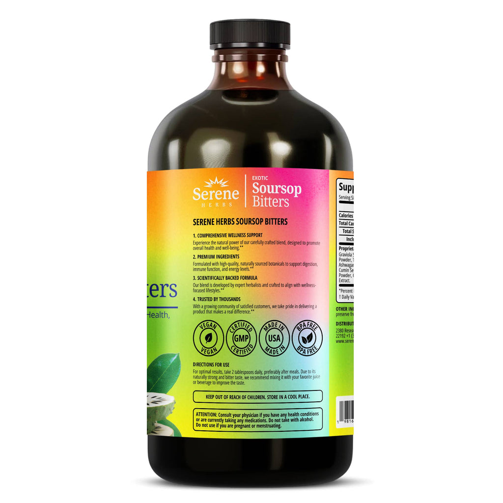 Exotic Soursop Bitters – Herbal Digestive & Daily Wellness Support | 16 oz