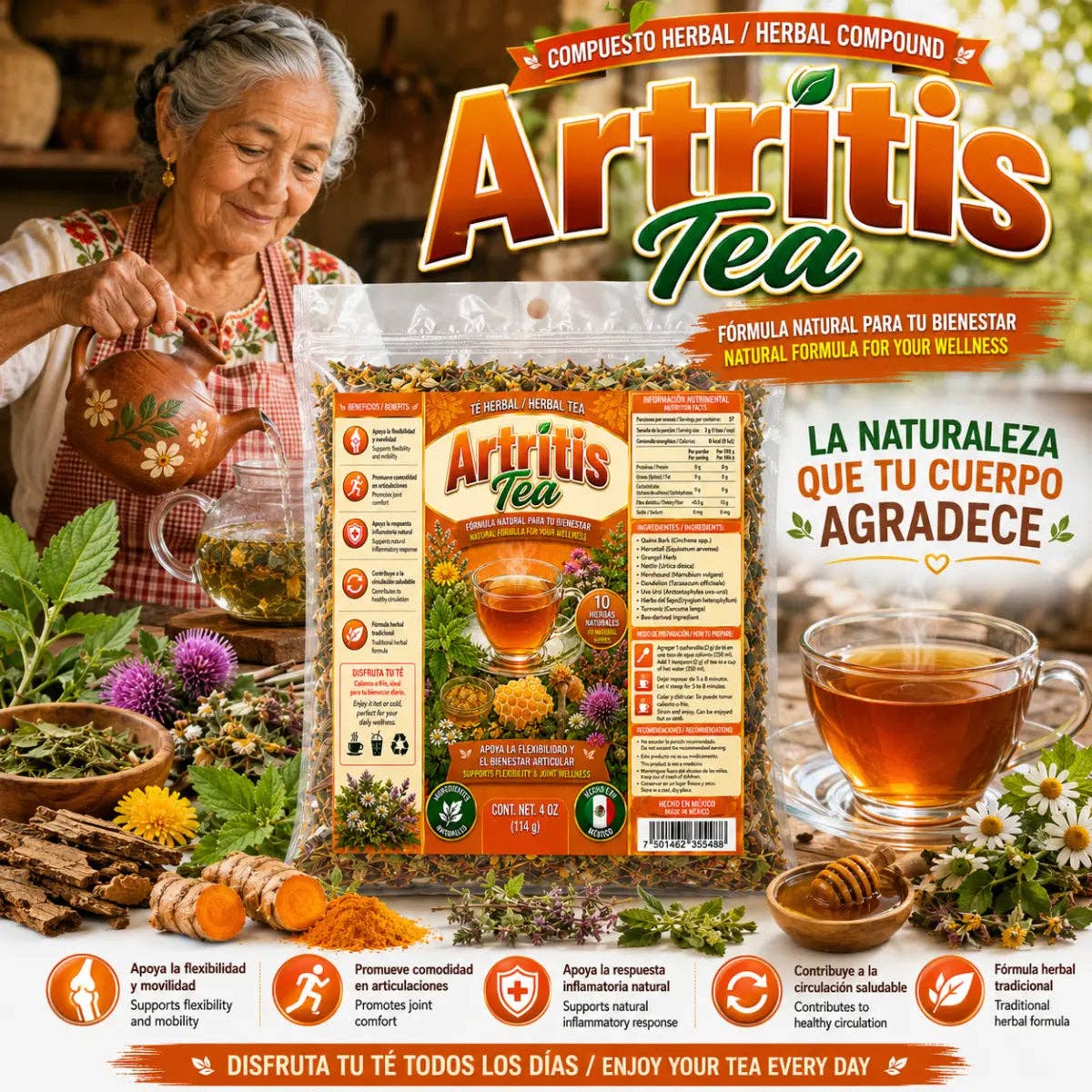 ArtritisTea Herbal Compound – Joint Comfort, Mobility & Inflammation Support | 4 oz