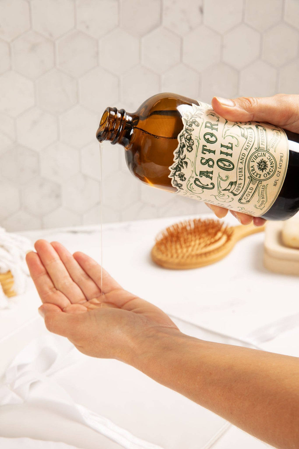 Cold Pressed Castor Oil |  (Organic & Glass Bottle)