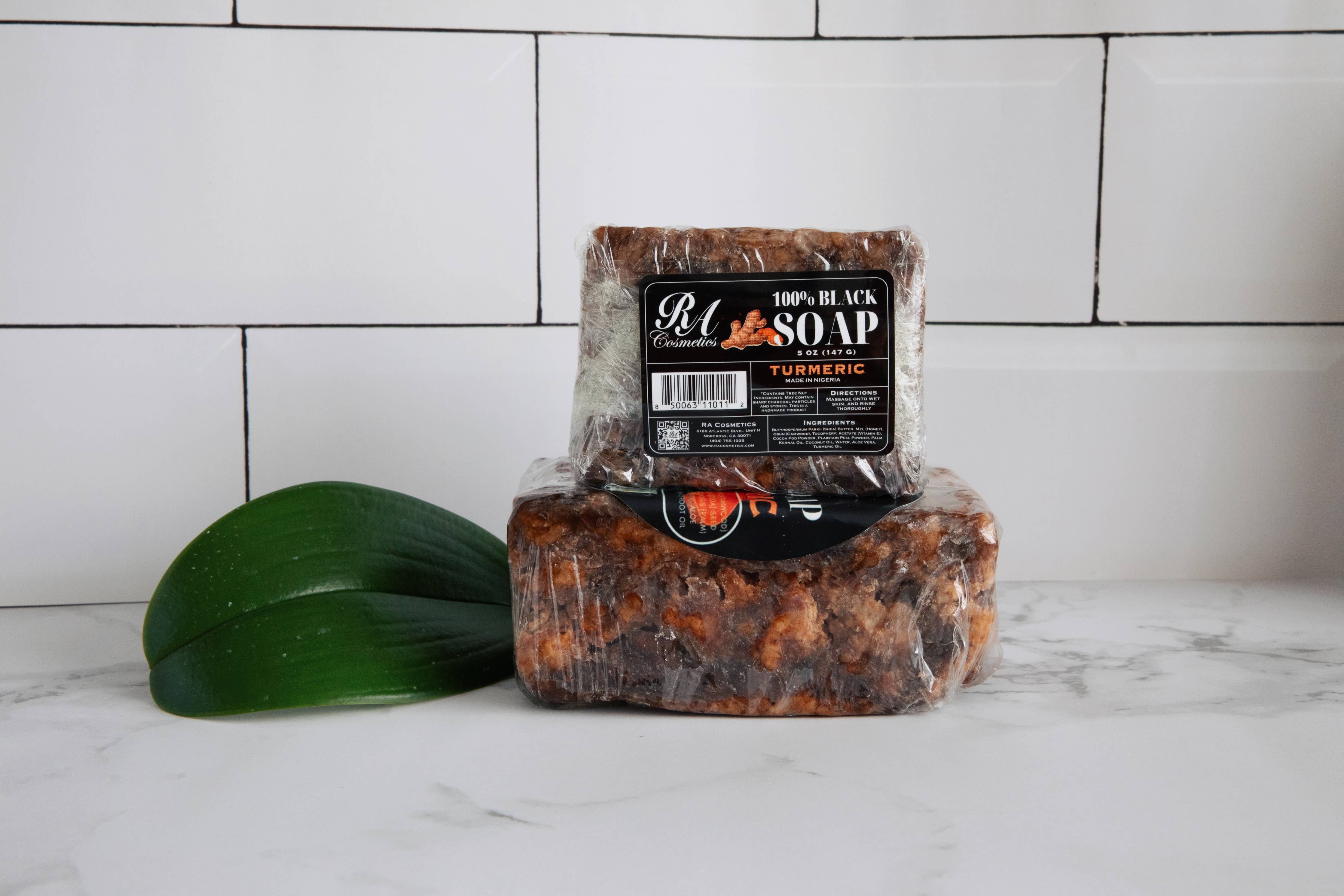 African Black Soap Bar, Turmeric Oil - 5oz