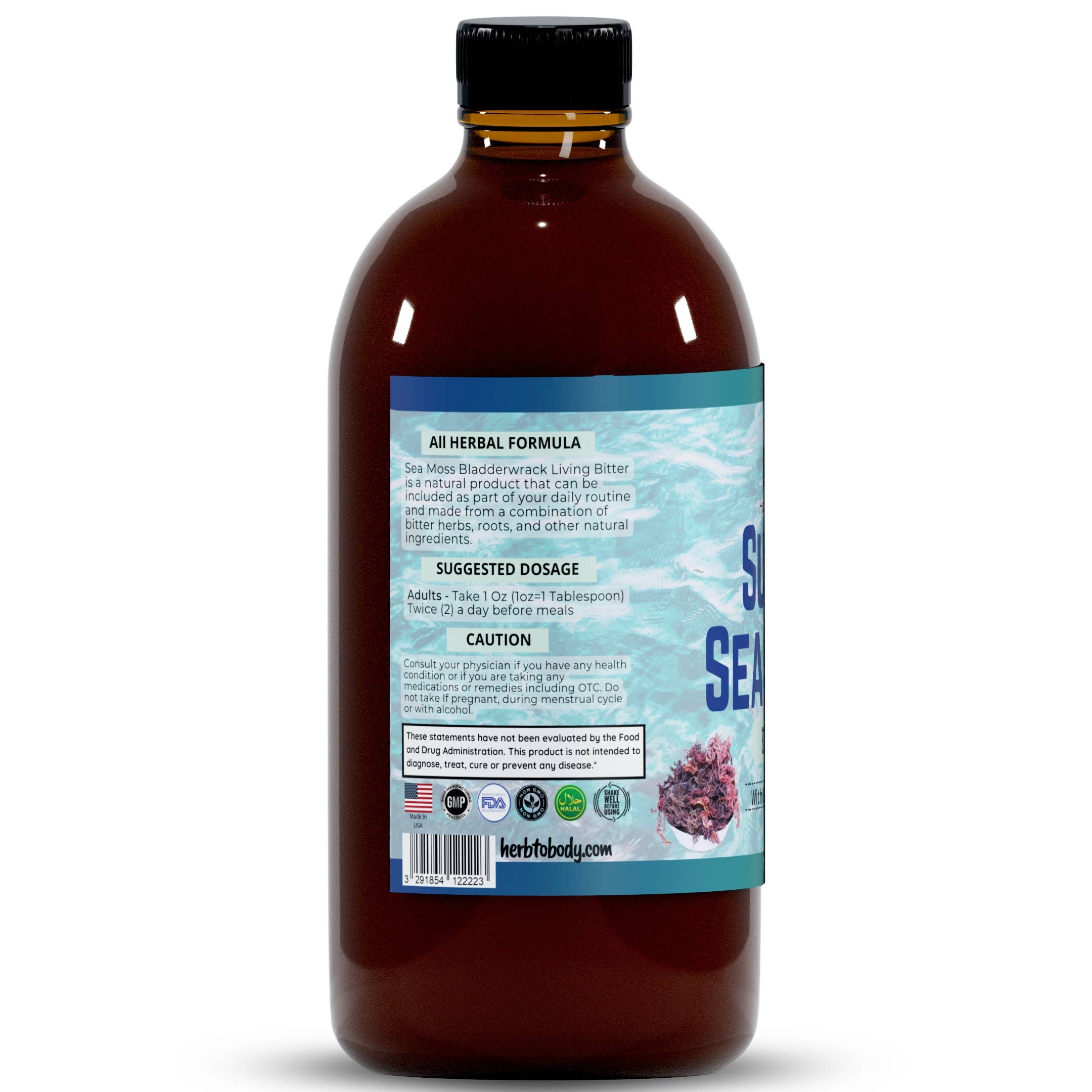 Super Sea Moss Bitter | 40+ Herbal Wellness Tonic with Irish Moss & Bladderwrack