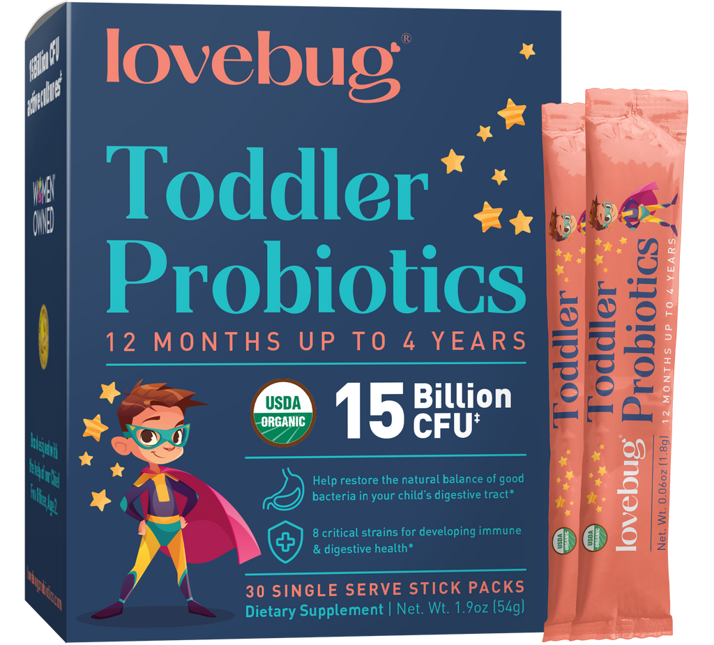 LoveBug Toddler Probiotics – Digestive & Immune Support | Ages 12 Months–4 Years