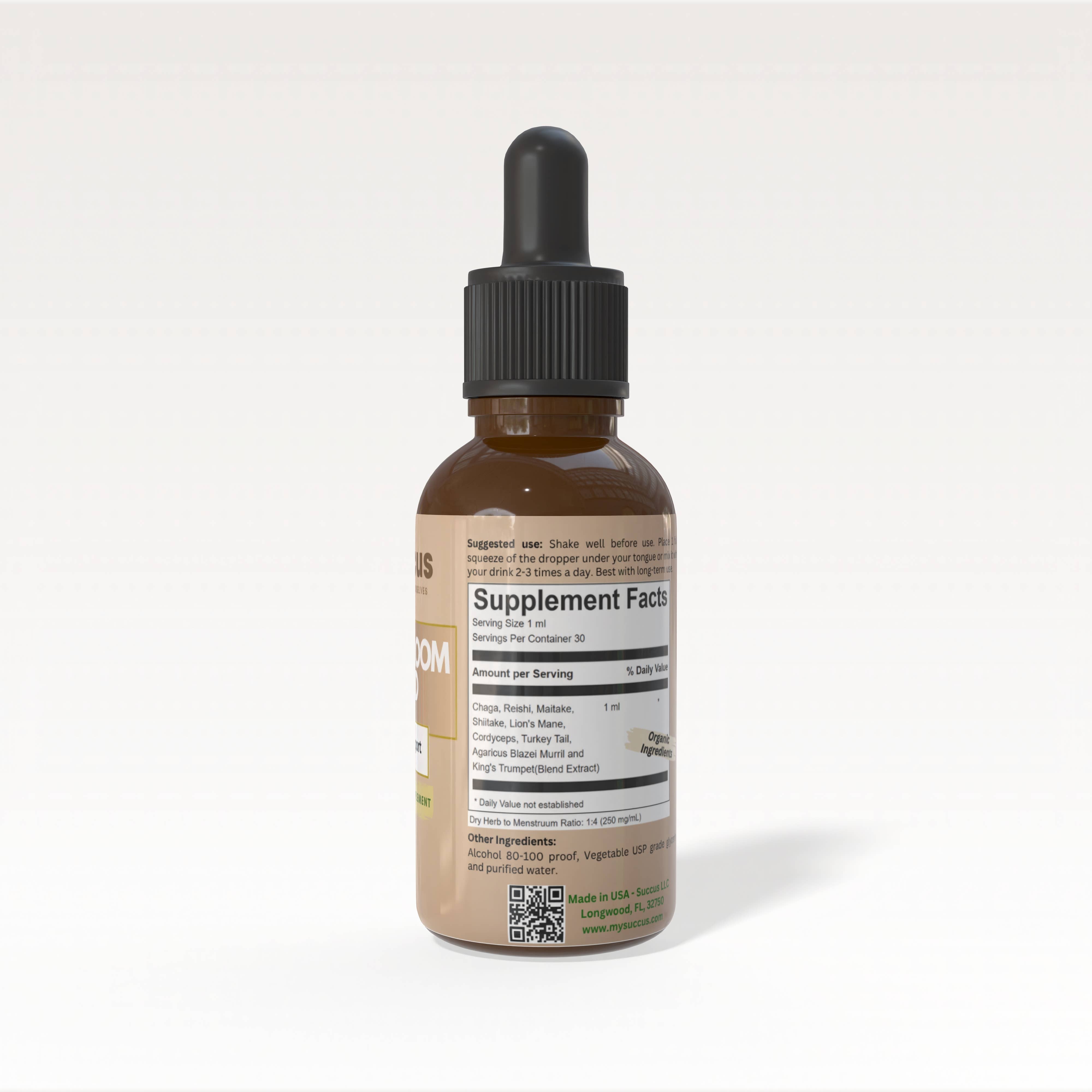 9 Mushroom Blend Extract - Vitality Support: Alcohol Free / 1 fl oz