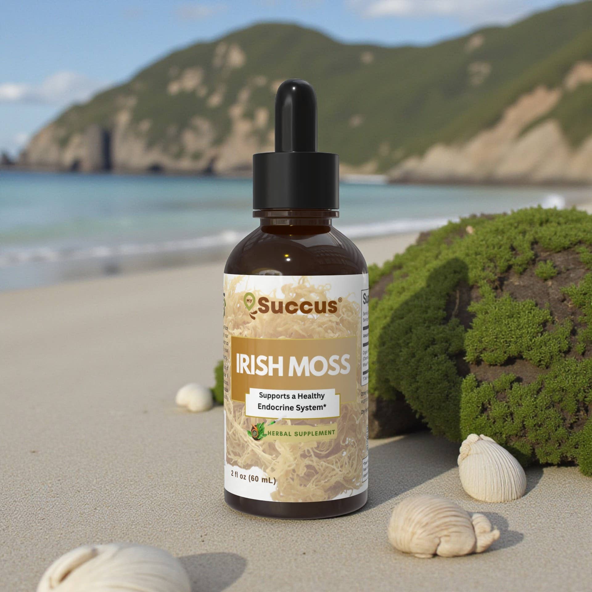 Irish Sea Moss Tincture | Mineral-Rich Oceanic Wellness | Alcohol-Free | 1 fl oz