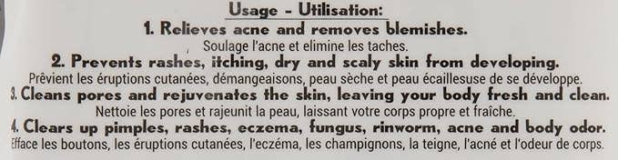 African Black Soap Bar with Mango – Gentle Cleansing & Nourishing (5 oz)
