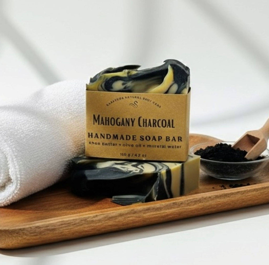 Mahogany Charcoal Handmade Soap Bar VEGAN