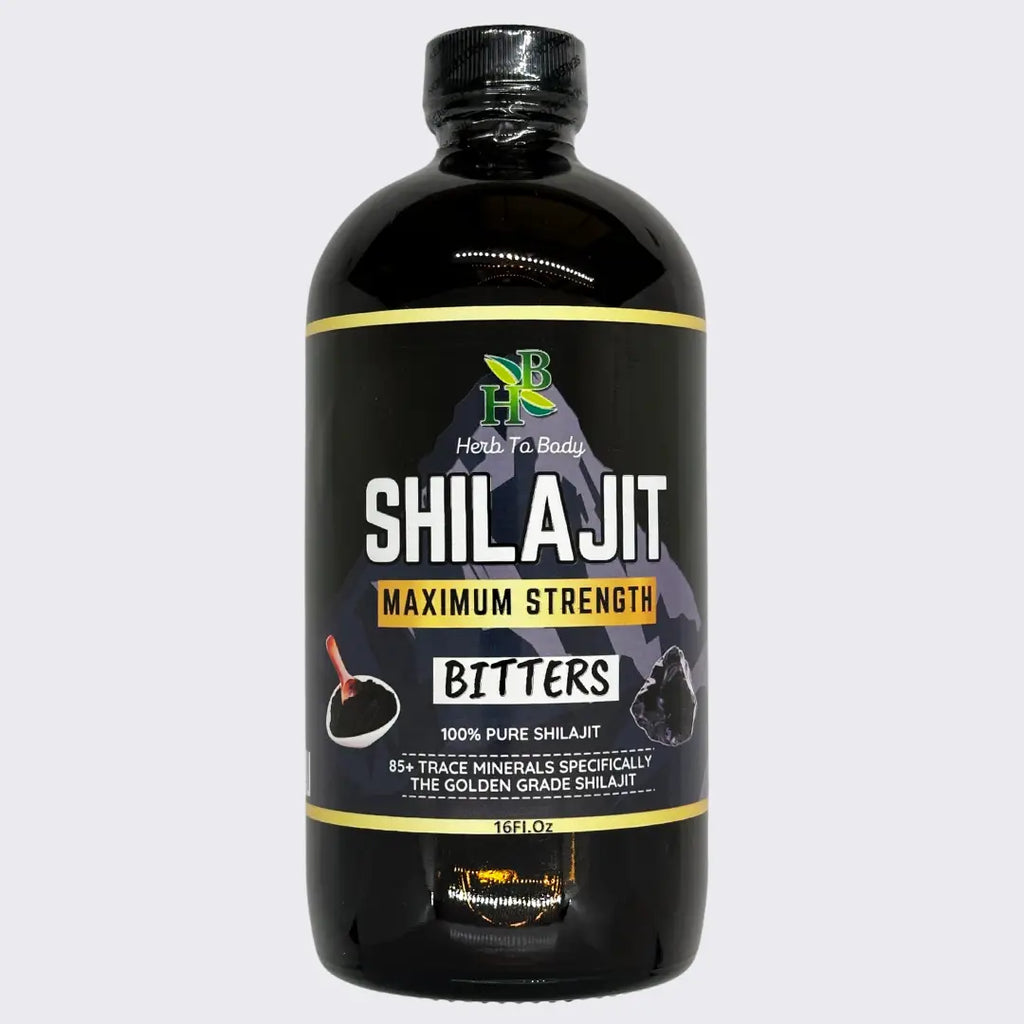 Shilajit Vitality Bitters | Energy, Strength & Mineral-Rich Performance Support (16oz)