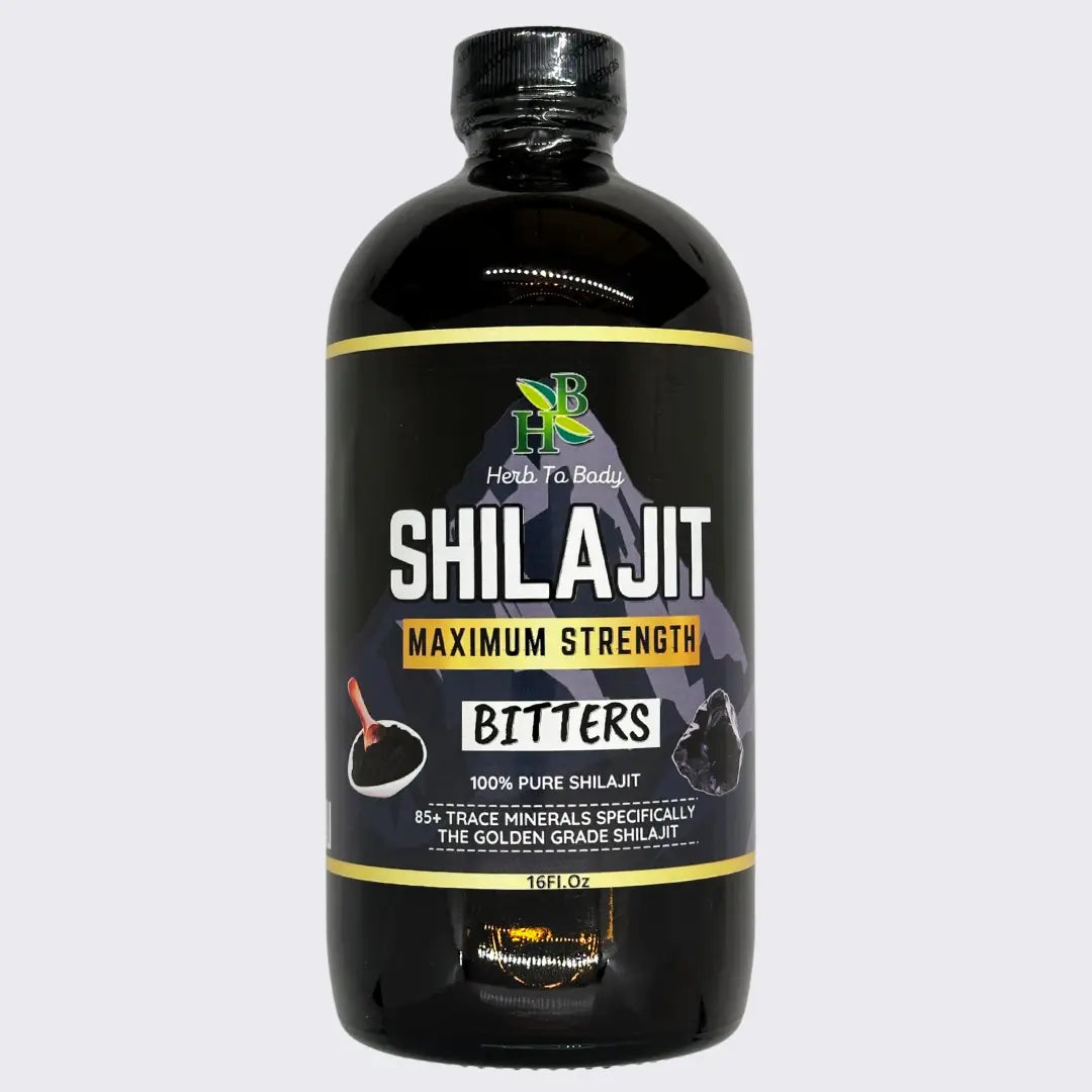 Shilajit Vitality Bitters | Energy, Strength & Mineral-Rich Performance Support (16oz)