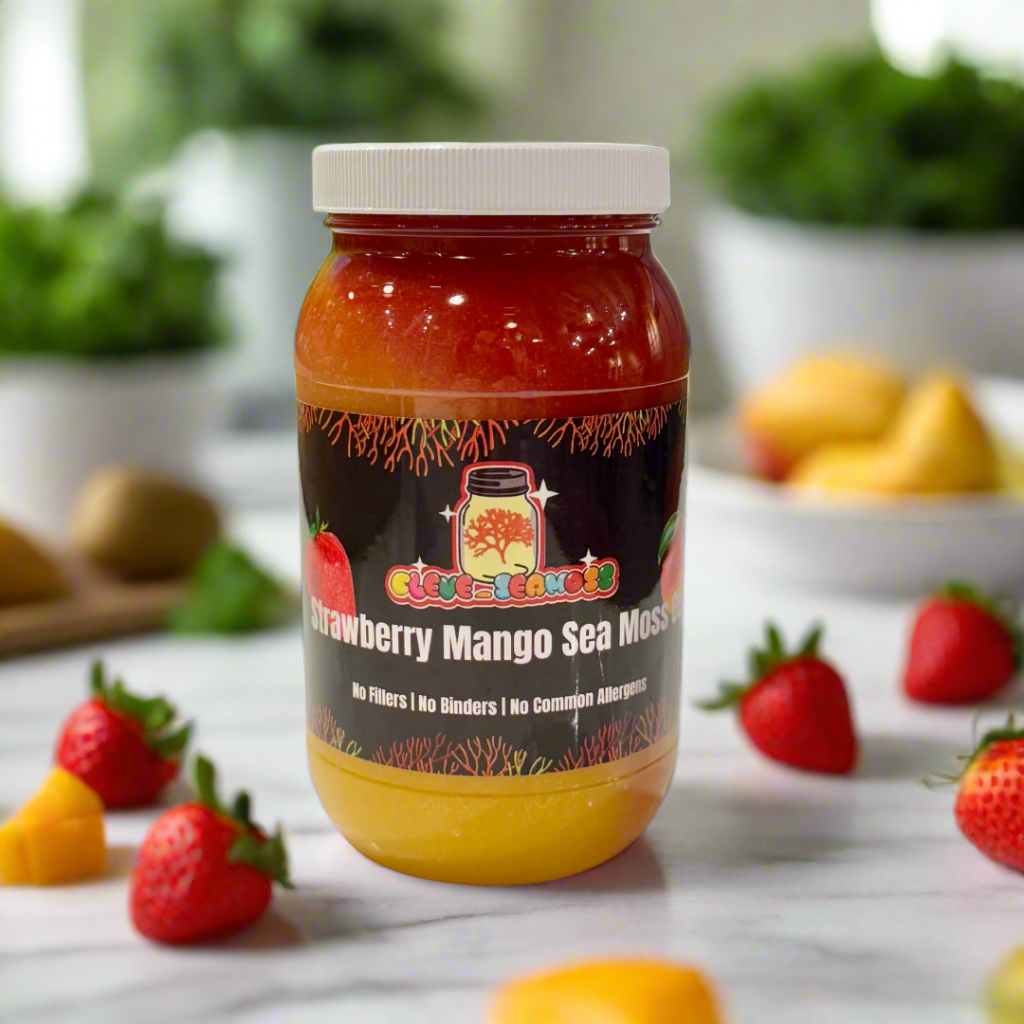 Strawberry Mango Sea Moss Gel | Smooth, Sweet & Beginner-Friendly